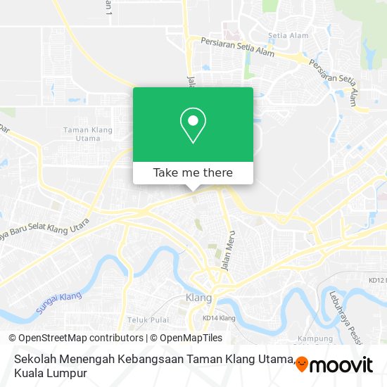 Peta Sekolah Menengah Kebangsaan Taman Klang Utama