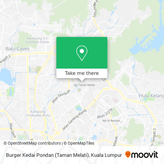 Peta Burger Kedai Pondan (Taman Melati)