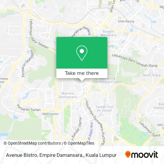 Avenue Bistro, Empire Damansara. map