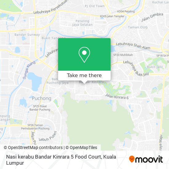 Nasi kerabu Bandar Kinrara 5 Food Court map