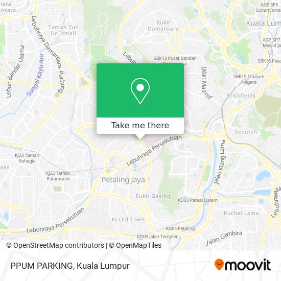 PPUM PARKING map