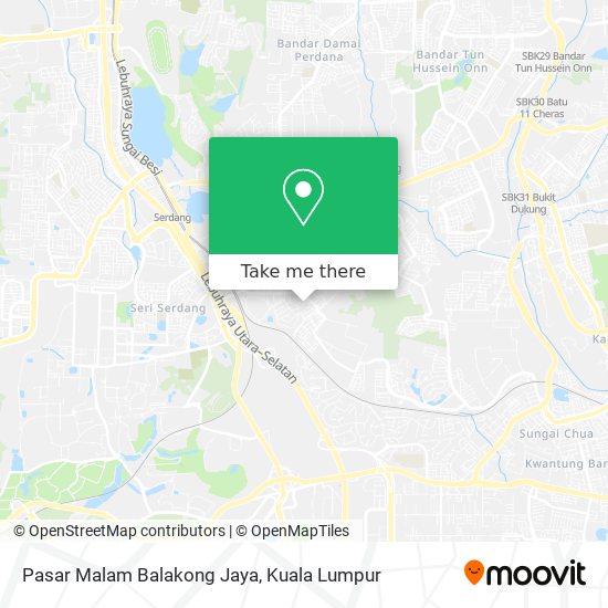 Peta Pasar Malam Balakong Jaya