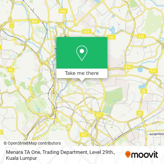Menara TA One, Trading Department, Level 29th. map
