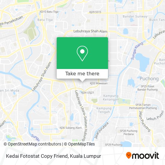 Peta Kedai Fotostat Copy Friend