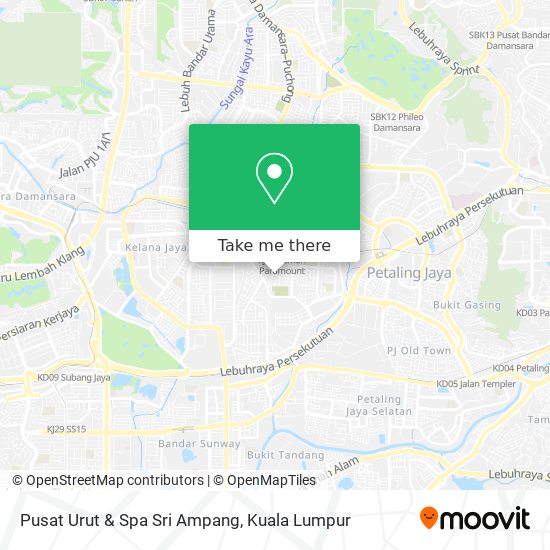 Peta Pusat Urut & Spa Sri Ampang