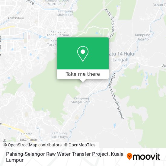 Pahang-Selangor Raw Water Transfer Project map