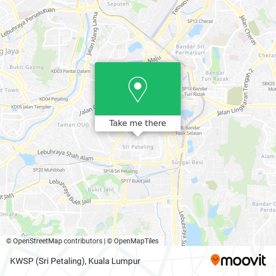 KWSP (Sri Petaling) map