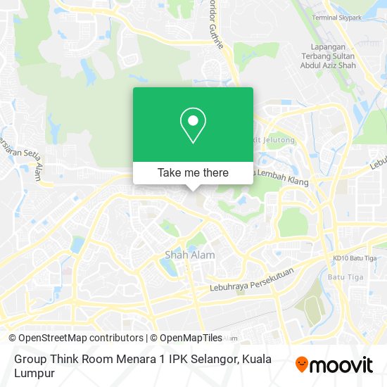 Group Think Room Menara 1 IPK Selangor map