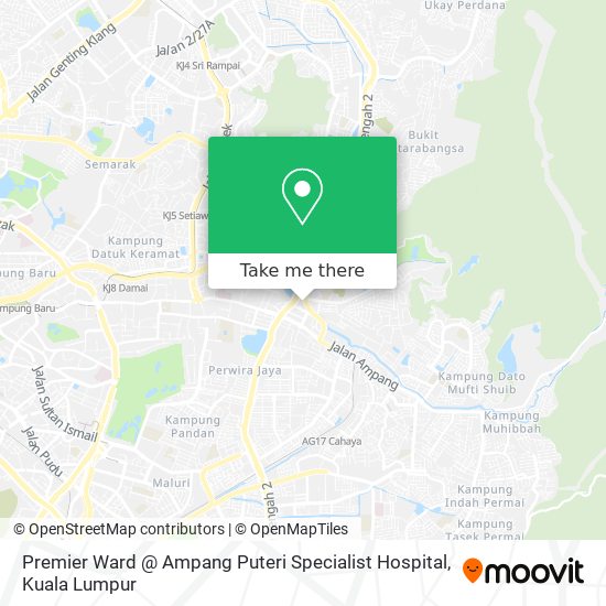 Premier Ward @ Ampang Puteri Specialist Hospital map