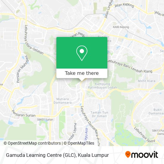 Gamuda Learning Centre (GLC) map