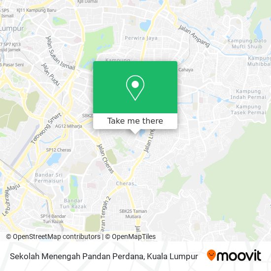 Sekolah Menengah Pandan Perdana map