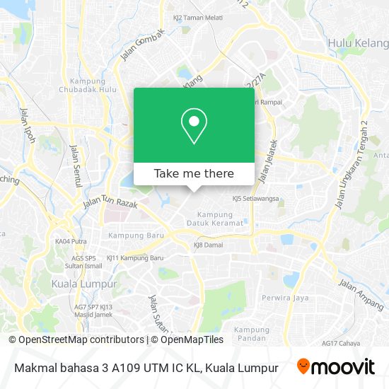 Makmal bahasa 3 A109 UTM IC KL map