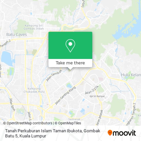 Peta Tanah Perkuburan Islam Taman Ibukota, Gombak Batu 5