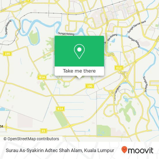 Surau As-Syakirin Adtec Shah Alam map