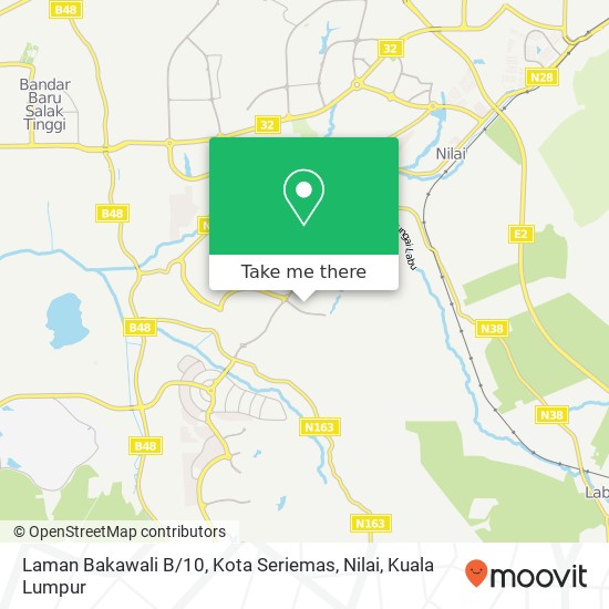 Laman Bakawali B / 10, Kota Seriemas, Nilai map