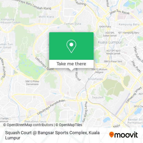 Squash Court @ Bangsar Sports Complex map