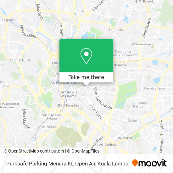 Peta Parksafe Parking Menara KL Open Air