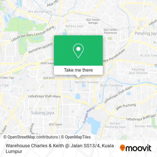 Warehouse Charles & Keith @ Jalan SS13 / 4 map