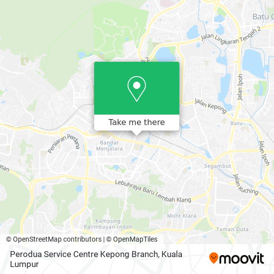 Peta Perodua Service Centre Kepong Branch