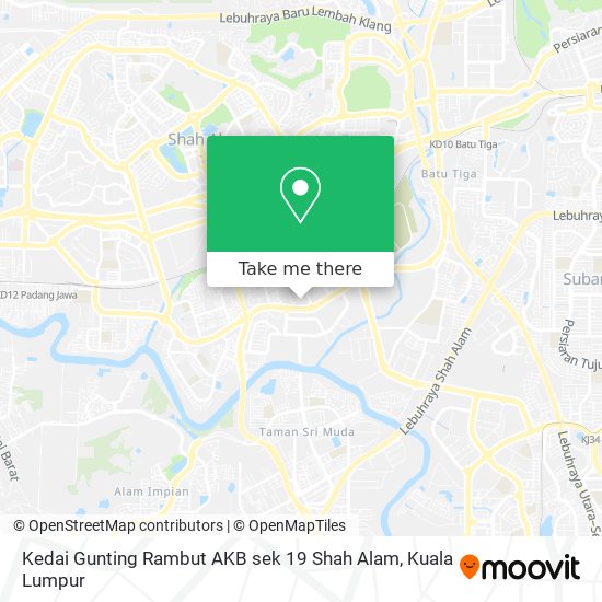 Kedai Gunting Rambut AKB sek 19 Shah Alam map