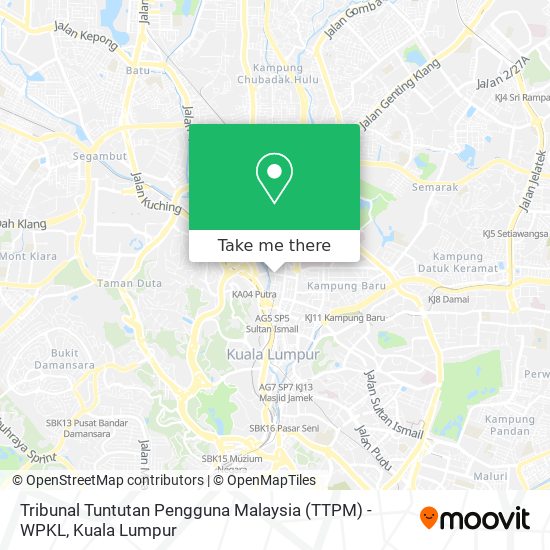 Tribunal Tuntutan Pengguna Malaysia (TTPM) - WPKL map