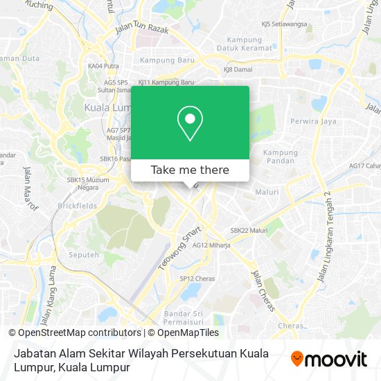Jabatan Alam Sekitar Wilayah Persekutuan Kuala Lumpur map