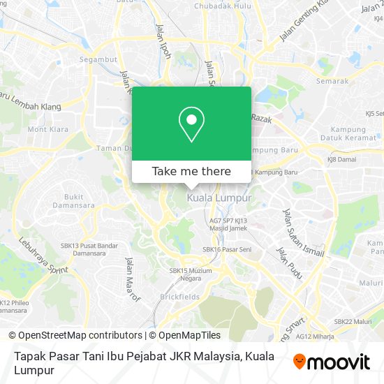 Peta Tapak Pasar Tani Ibu Pejabat JKR Malaysia