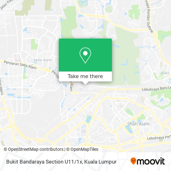 Peta Bukit Bandaraya Section U11/1x