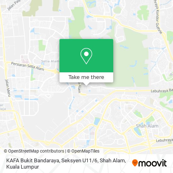 Peta KAFA Bukit Bandaraya, Seksyen U11 / 6, Shah Alam