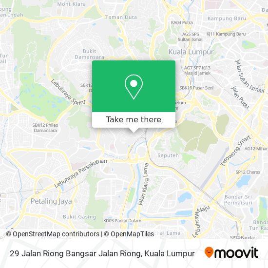 Peta 29 Jalan Riong Bangsar Jalan Riong