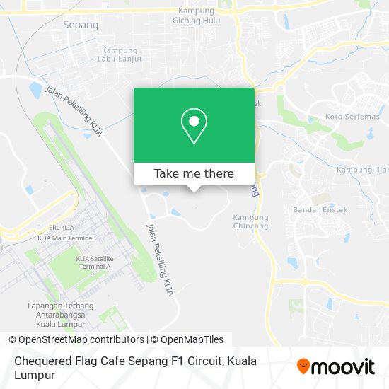 Chequered Flag Cafe Sepang F1 Circuit map