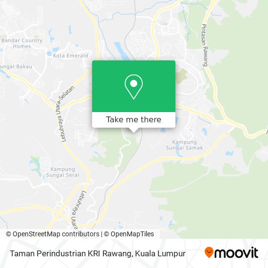 Taman Perindustrian KRI Rawang map