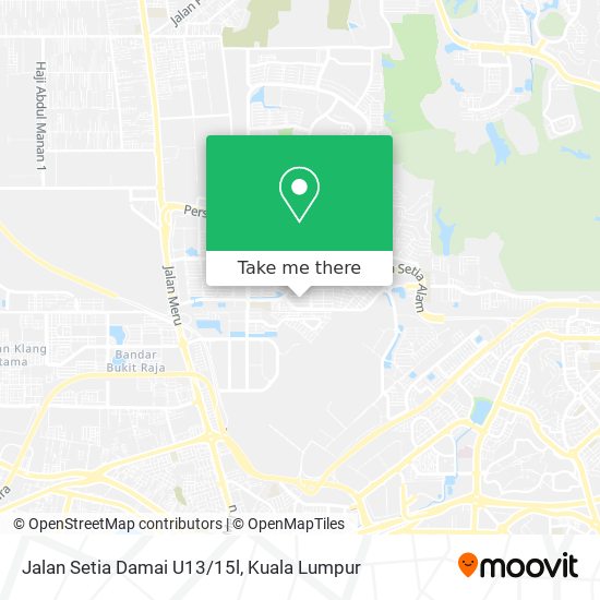 Jalan Setia Damai U13/15l map