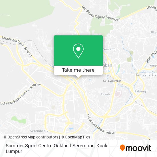 Summer Sport Centre Oakland Seremban map