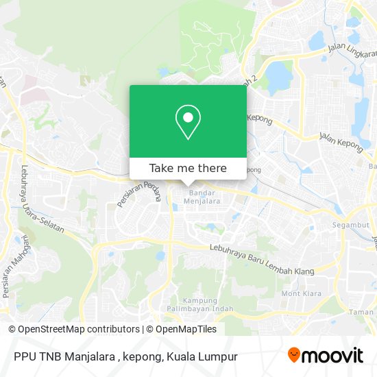 PPU TNB  Manjalara , kepong map