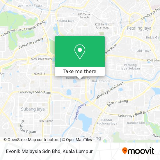 Evonik Malaysia Sdn Bhd map