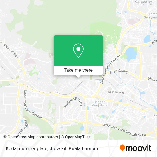 Kedai number plate,chow kit map