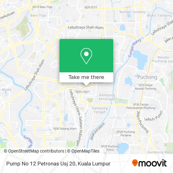 Pump No 12 Petronas Usj 20 map