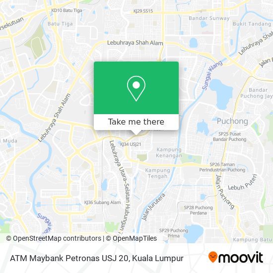 Peta ATM Maybank Petronas USJ 20