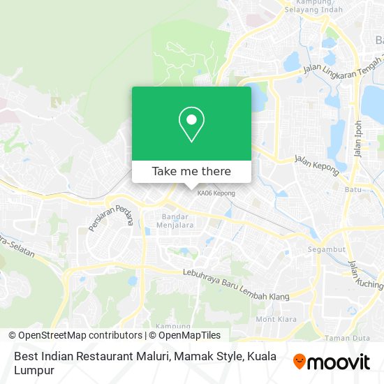 Peta Best Indian Restaurant Maluri, Mamak Style