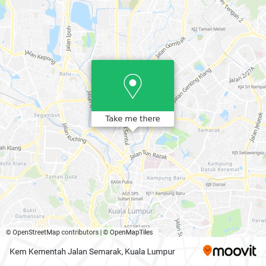 Kem Kementah Jalan Semarak map