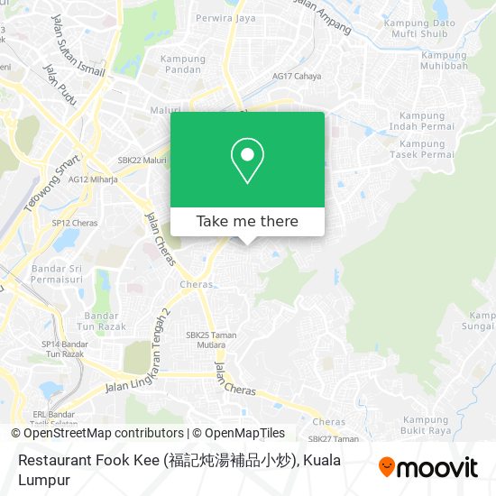 Peta Restaurant Fook Kee (福記炖湯補品小炒)