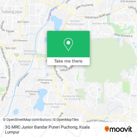 Peta 3Q MRC Junior Bandar Puteri Puchong
