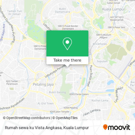 Rumah sewa ku Vista Angkasa map