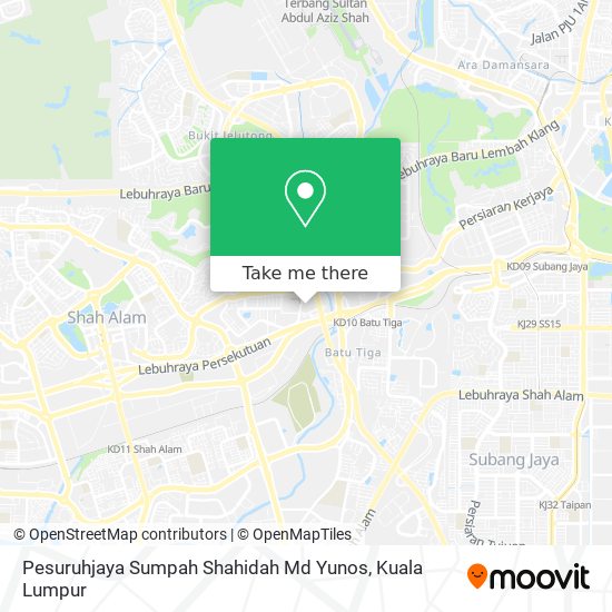 Pesuruhjaya Sumpah Shahidah Md Yunos map