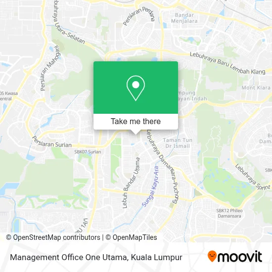 Management Office One Utama map