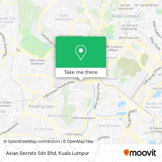 Asian Secrets Sdn Bhd map