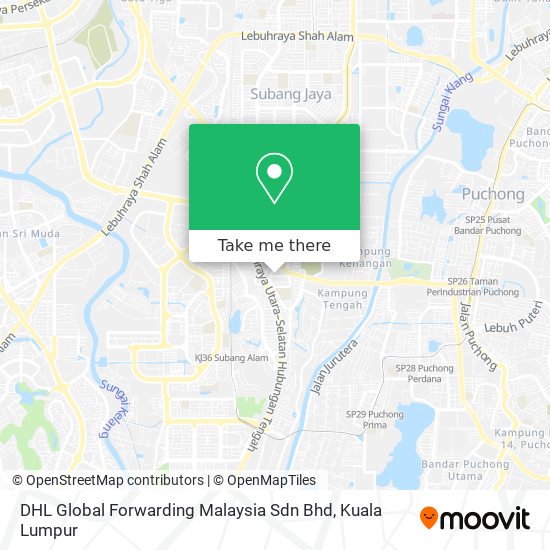 Peta DHL Global Forwarding Malaysia Sdn Bhd