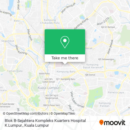 Blok B-Sejahtera Kompleks Kuarters Hospital K.Lumpur. map