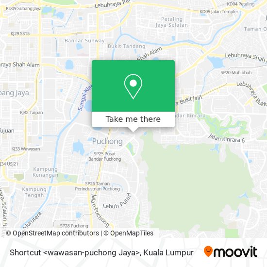 Shortcut <wawasan-puchong Jaya> map